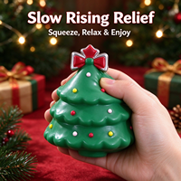 Jouet sensoriel anti-stress en forme de sapin de Noël, à remontée lente, en TPR souple, pour la décompression et la décoration de bureau des fêtes