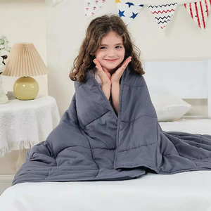 Vente en gros de perles de verre haut de gamme Remplissage pour enfants <span class=keywords><strong>Couverture</strong></span> <span class=keywords><strong>lestée</strong></span> en tissu de coton <span class=keywords><strong>Couverture</strong></span> lourde Soulagement de l'anxiété <span class=keywords><strong>Couverture</strong></span> par gravité - Product Image 1