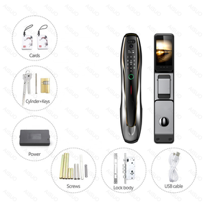 Suministros de Cerrajería AISUO Cerradura Inteligente Tuya para Portón <span class=keywords><strong>Exterior</strong></span> sin Llave con WiFi <span class=keywords><strong>Timbre</strong></span> Cámara y Lector de Huella Dactilar Biométrica - Product Image 6