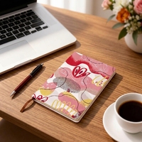 Carnet en cuir PU personnalisé par sublimation, A6, couverture blanche vierge, pages lignées, journal d'affaires, agenda promotionnel