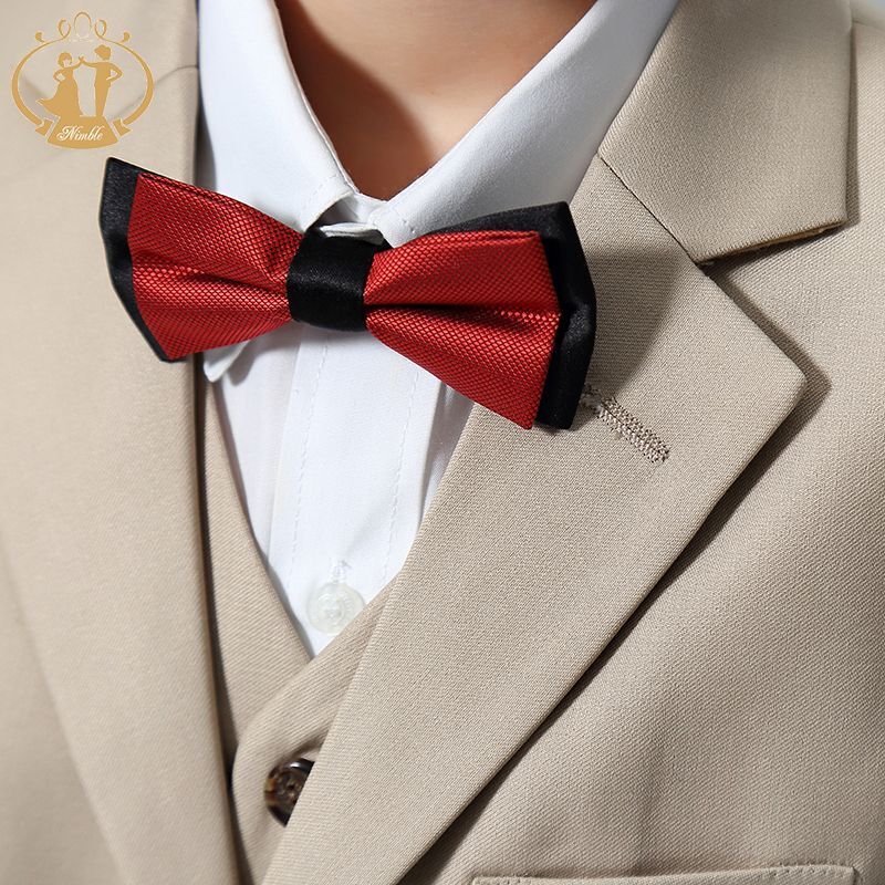 Модный Блестящий галстук-бабочка из полиэстера для мальчиков для официальной свадьбы мужской галстук-бабочка