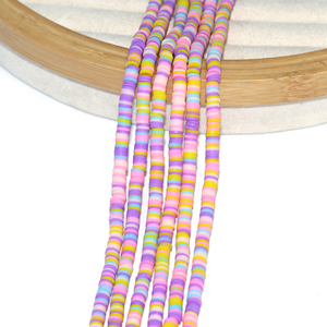 Perles en argile polymère faites à la main, 6 mm, perles en céramique en vrac bleues et blanches pour la fabrication <span class=keywords><strong>de</strong></span> bracelets, mélange <span class=keywords><strong>de</strong></span> couleurs, perles Heishi en argile - Product Image 3