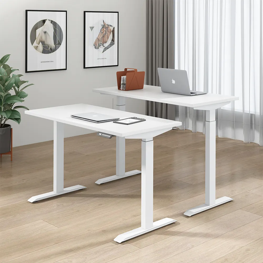 Tavolo Moderno Bianco N Legno Ash Wood White Computer Table Gaming Desk For Home Office