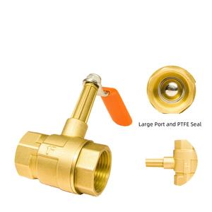 TMOK DN15 katup bola kuningan batang ekstensi kaki pegangan panjang tinggi 1/2 inci MOQ rendah dengan ekstensi - Product Image 3