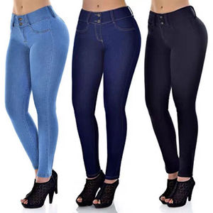 2026 Lady Vintage Style Straight High-Waist Regular Fit Breathable Denim Solid Summer Jeans - Product Image 1