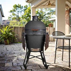 Barbecue en céramique multifonctionnel d'extérieur Auplex 22 pouces <span class=keywords><strong>Epicure</strong></span>, grill au charbon de bois Kamado - Product Image 4