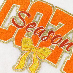 Bán buôn tùy chỉnh <span class=keywords><strong>sequin</strong></span> Thêu <span class=keywords><strong>3D</strong></span> Boo thư vá thêu Halloween Chenille may sắt trên Halloween các bản vá lỗi - Product Image 2