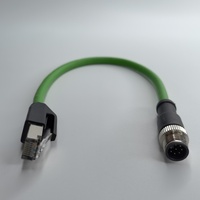Conector M12 de 8 Pines, Código A, Macho y Hembra, Enchufe RJ45, Cable Ethernet Industrial Profinet EtherCAT, Conjunto de Cable Blindado