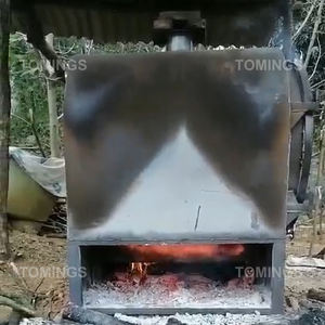 Fourneau de carbonisation horizontal du bois, machine à charbon sans fumée et respectueuse de l'environnement pour le bambou et la coque de noix de coco - Product Image 3