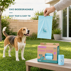Bolsas para Desechos de Mascotas Oxo PE ASTM D6954 de Marca Privada de Fábrica, Bolsas Resistentes a Fugas para Venta al por Mayor, Embalaje con Logotipo y Color Personalizados - Product Image 4