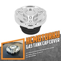 Tapa de combustible de motocicleta de aluminio CNC de alta calidad cromada para Harley Touring Road King Softail Fat Bob Sportster XL 883 48