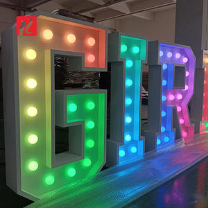 Kexian personalizado Metal grande género revelar fiesta suministros <span class=keywords><strong>Oh</strong></span> bebé 5 pies 4 pies marquesina letras LED iluminar letra gigante - Product Image 1