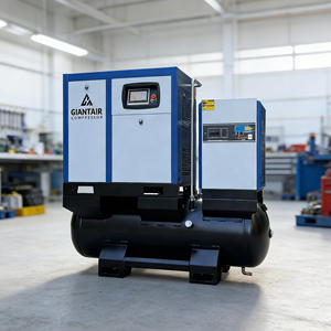 Compresor de <span class=keywords><strong>Aire</strong></span> de Tornillo Industrial Portátil, Equipo Individual, 220V, Pequeño, 7.5KW, Silencioso, para Uso en Vehículos, Venta al por Mayor, 10HP, con Secador, Tanque de Gas, CE - Product Image 1