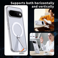 Funda Magnética para Teléfono con Rejilla de Panal de Abeja, Soporte Vertical Oculto, Antigolpes, Antihuellas, para Google Pixel 11 10 Pro XL