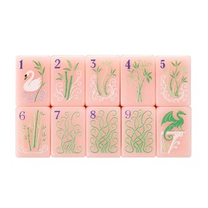 Ensemble de Mahjong <span class=keywords><strong>Letao</strong></span> American Premium Pink Tile pour 4 joueurs, style luxueux, portable, écologique, en acrylique, origine Chine, pour la maison - Product Image 2