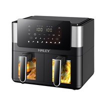 HALEY 2000W 8 Litres Four Friteuse Avec 2 Paniers Indépendants Friteuses à Air Intelligentes Vente à Chaud pour Usage Domestique