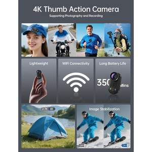 Cámara de Acción GO9 4K con Conectividad WiFi, Estabilización de Imagen, Sumergible hasta 30 m, para Deportes y Actividades al Aire Libre - Product Image 1