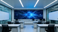 Écran LED intérieur P1.53 à pas fin, mur vidéo LED haute définition pour salle de réunion, exposition et affichage commercial