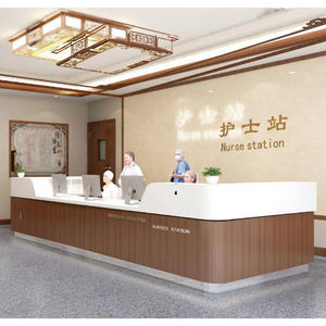 Área de recepción principal de Hospital personalizada Estación de enfermera redonda Clínica médica Estación de enfermera de Hospital Muebles Mostrador frontal - Product Image 5