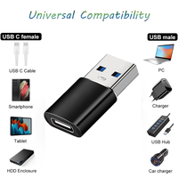 Adaptateur USB-C USB OTG en alliage d'aluminium neuf, stable et durable, protection contre les courts-circuits, transmission rapide de données pour ordinateur portable, garantie 1 an