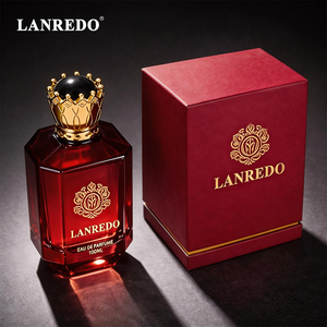 Flacon <span class=keywords><strong>de</strong></span> parfum vide personnalisé OEM avec logo arabe, gravure mate, bleu foncé, 30ml 50ml 100ml, fond épais, verre lourd, boîte d'emballage - Product Image 4