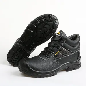 Fabricante de fábrica de zapatos de seguridad personalizados para los hombres punta de acero de cuero anti-Smashing impermeable antideslizante al por mayor s3