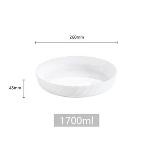 Tempered Opal <strong>Glass</strong> Oven Dish Ceramic Porcelain Microwave Dishwasher Safe for Cooking White Modern Tray Bakeware Pan Restaurant - Product Image 2