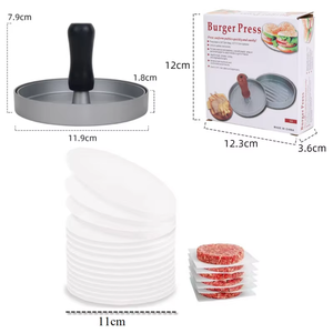 Prensa <span class=keywords><strong>para</strong></span> Hamburguesas con Papel Encerado, Molde de Aluminio <span class=keywords><strong>para</strong></span> Carne de Hamburguesa, Molde <span class=keywords><strong>para</strong></span> Filetes de Res, <span class=keywords><strong>para</strong></span> Cocina, Barbacoa y Parrilla - Product Image 2