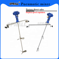 Mélangeur pneumatique SPRALL 60 gallons à plaque horizontale inclinée pour peintures, liquides vaisselle, savons et émulsions