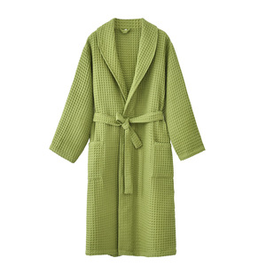 100% Cotton Four Seasons Extended Honeycomb <strong>Waffle</strong> Soft Bathrobe Sleep <strong>Robe</strong> For Home Wear Men And Women Hotel B&amp;B - Product Image 6