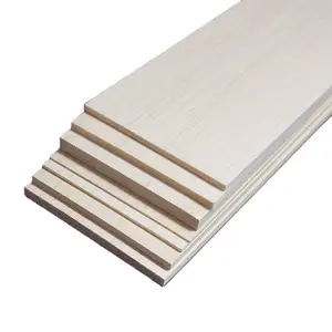 Vendita diretta dalla fabbrica OEM fogli/bastoni/blocchi di legno leggero morbido bianco in legno con spessore da 1mm a 8mm