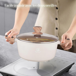 Ensemble de casseroles de haute qualité en céramique moderne, revêtement antiadhésif, 6 pièces, en alliage d'aluminium, compatible induction, passe au four, passe au lave-vaisselle - Product Image 4