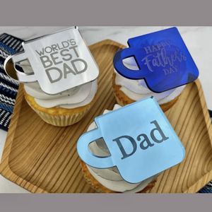 ท็อปเปอร์อะคริลิคตกแต่งคัพเค้ก รูปน้ำผึ้งและของหวาน สำหรับวันพ่อ ตกแต่งเค้กสำหรับงานปาร์ตี้และอุปกรณ์บนโต๊ะอาหาร - Product Image 1