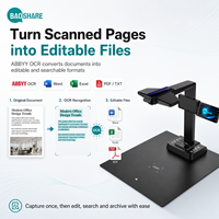 Scanner de documents A3 28MP, scanner de livres à plat avec OCR, présentateur visuel HDMI 5 pouces pour l'enseignement, le bureau et les archives