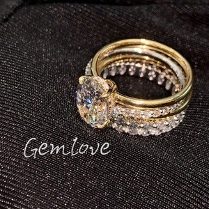 ชุดแหวนเพชรเรียงซ้อนได้สีทอง18K ดีไซเนอร์พร้อมการรับรอง Gia เพชรที่ปลูกในห้องทดลองพร้อมคำแนะนำสำหรับเป็นของขวัญครบรอบ - Product Image 4