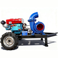 Pompe à eau centrifuge auto-amorçante portable sur remorque de 8 pouces pour l'exploitation minière, moteur diesel