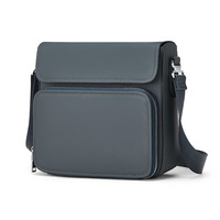 Sacs de messager de luxe en cuir véritable à la mode pour hommes avec sangle de logo brodé et sacs à bandoulière pour hommes