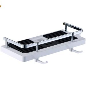 Estante de ducha Mnet, estante de almacenamiento rectangular duradero para baño, montado en la pared, con bandeja de drenaje para accesorios de ducha - Product Image 3