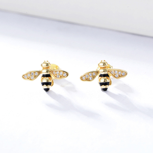 Pendientes de Plata de Ley 925 con Diseño de Abeja, Estilo Bohemio, Chapados en Oro, Tendencia 2021, Collar de Bisutería para Mujer - Product Image 2