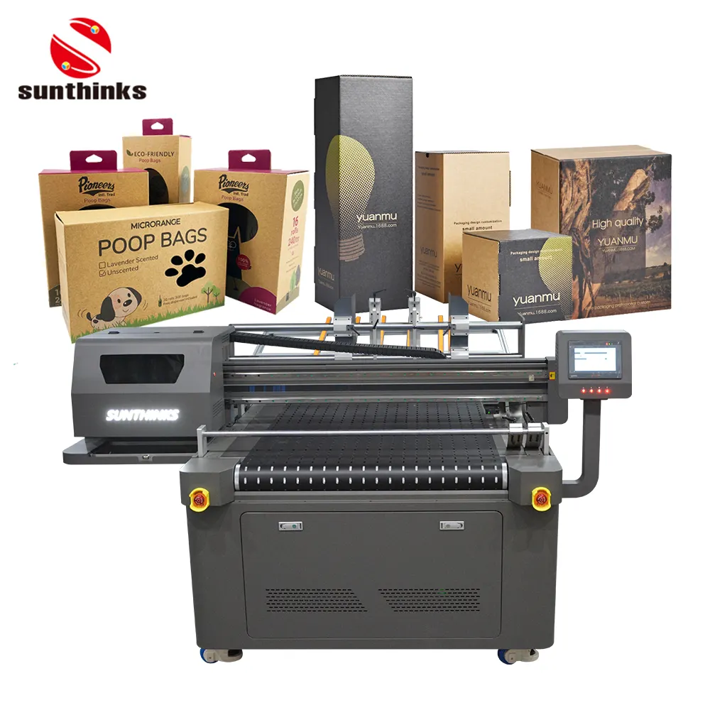 Sunthinks Custom Logo One Pass Carton Printer Machine Box Single Pass Printer