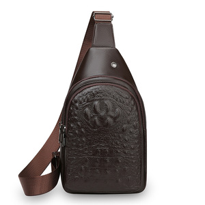 Men's Chest Bag Large Capacity Water Repellent Crossbody Shoulder Bag For Everyday Use Solid Color Style - Product Image 5