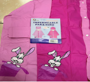 เสื้อกันฝนเด็ก สีชมพู ลายการ์ตูน กันน้ำ พร้อมฮู้ด สำหรับเด็ก วันฝนตก ใช้กลางแจ้ง วัสดุพีวีซี - Product Image 3