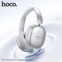 Headphone Nirkabel BT Hoco W73 Trendi 2026, Elegan, Kontrol Aplikasi Pintar, Headset Over-Ear, Logo Kustom OEM