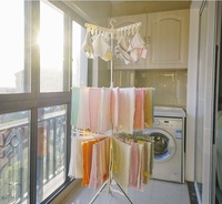 Séchoir à linge pliable multifonctionnel à 5+ niveaux en métal pour salle de bain, usage intérieur, porte-serviettes vertical