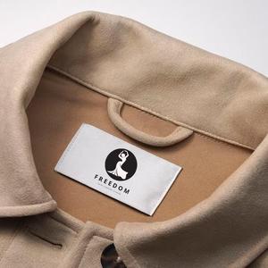 Nhà Máy Tùy Chỉnh Sang Trọng Biểu Tượng Riêng Bông Vải Có Thể Giặt Cổ Nhãn Dệt May Quần Áo Tag Nhãn Dệt Nhãn Cho Thương Hiệu - Product Image 2