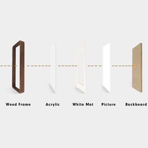 Khung ảnh gỗ tự nhiên lấy cảm hứng từ khung hình bàn của màn hình dọc hoặc ngang với mat - Product Image 6