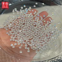 Moissanit 6A Kalite Yuvarlak Şekil D Renk Küçük Boy VVS Moissanit 0.7-3.0mm  Takı Yapımı İçin Gevşek Moissanit Taşı