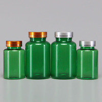 En stock, flacon de rangement pour comprimés et capsules en plastique PET de forme ronde, pour médicaments et compléments alimentaires