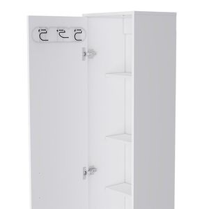 DB Buccan Five-<b>Shelf</b> Storage Cabinet White Finish <b>for</b> <b>Kitchen</b> Organization - Product Image 6