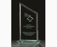 Plaque de récompense Aoxin durable et économique, trophée gravé au laser, en verre et cristal vierges, technique d'impression UV pour graphiques